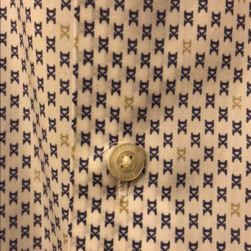 Perry Ellis Roman numeral dress shirt. XL - Picture 3 of 7